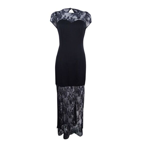BCBGeneration Sweatheart Lace Illusion Maxi Dress - Black - Picture 1 of 2